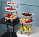 Tabletop Fruit Bowl with Bamboo Stand