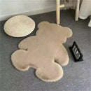Bear Shaped Plush Bedroom Rug