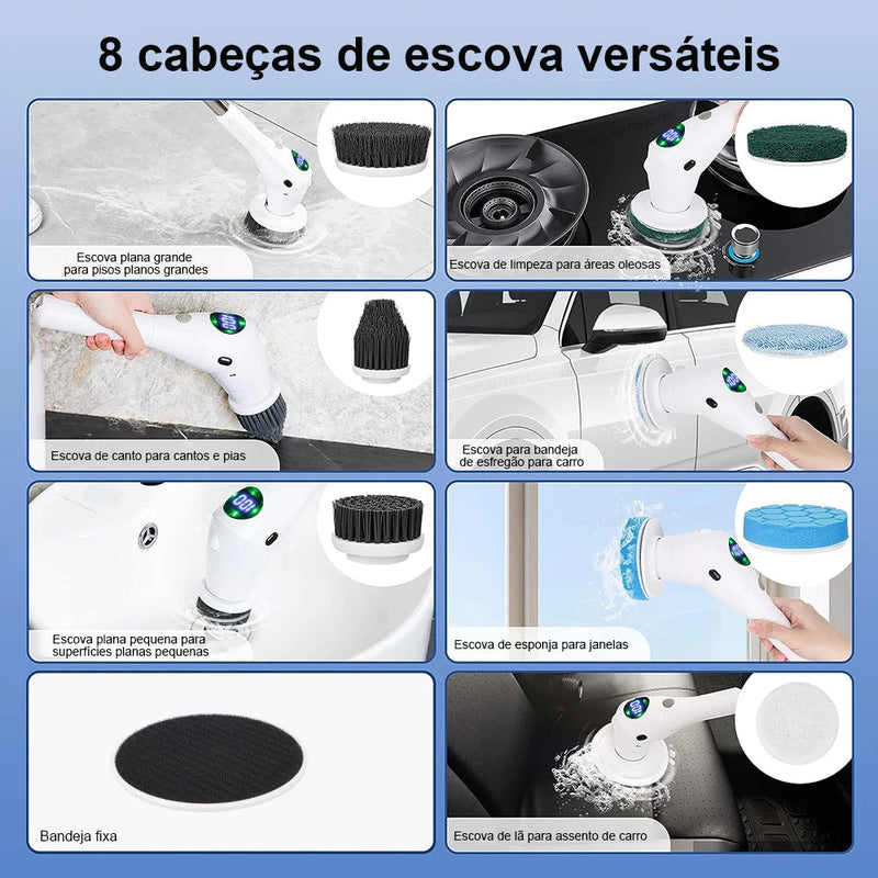 8-in-1 Multifunctional Electric Cleaning Brush