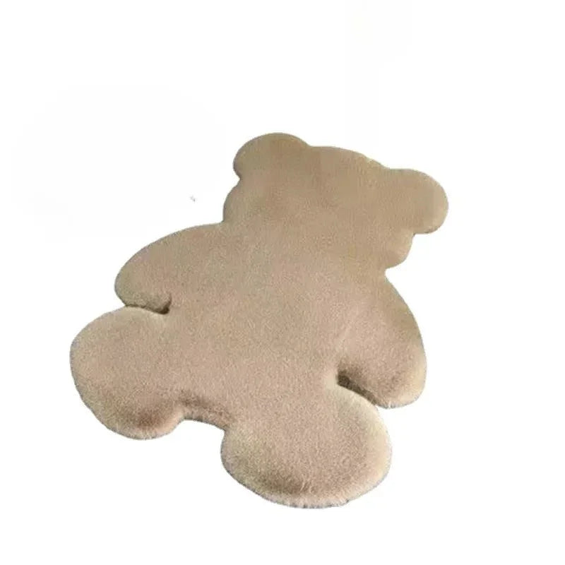 Bear Shaped Plush Bedroom Rug