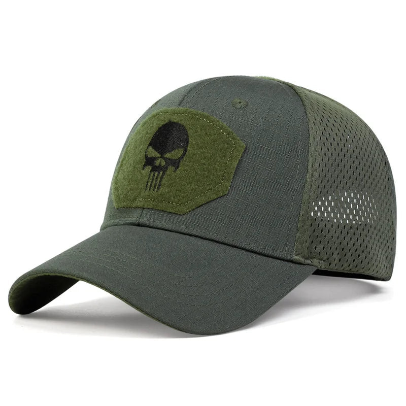 Men's Skull Curved Brim Cap
