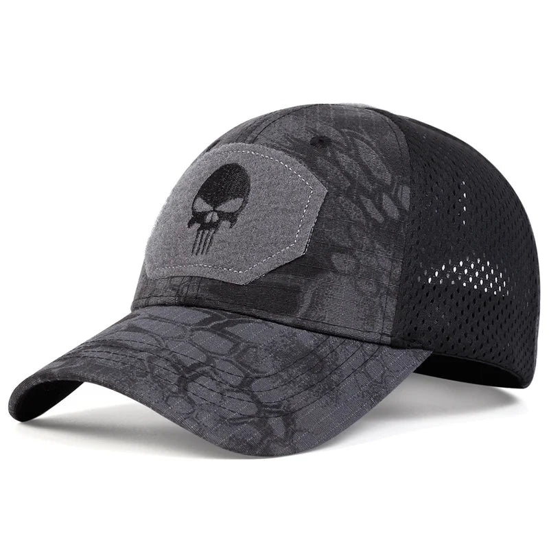 Men's Skull Curved Brim Cap