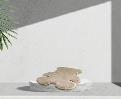 Bear Shaped Plush Bedroom Rug