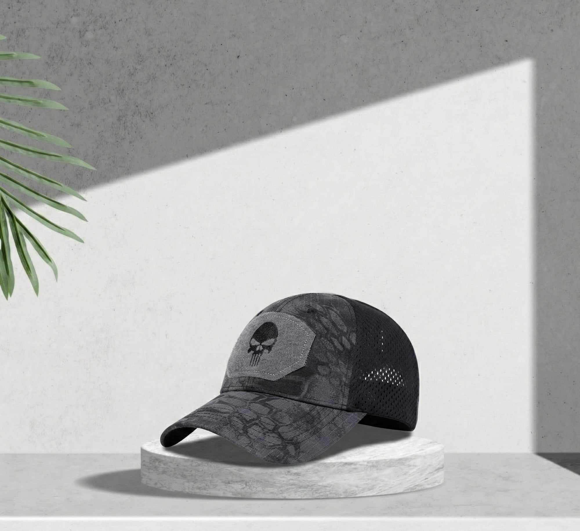 Men's Skull Curved Brim Cap