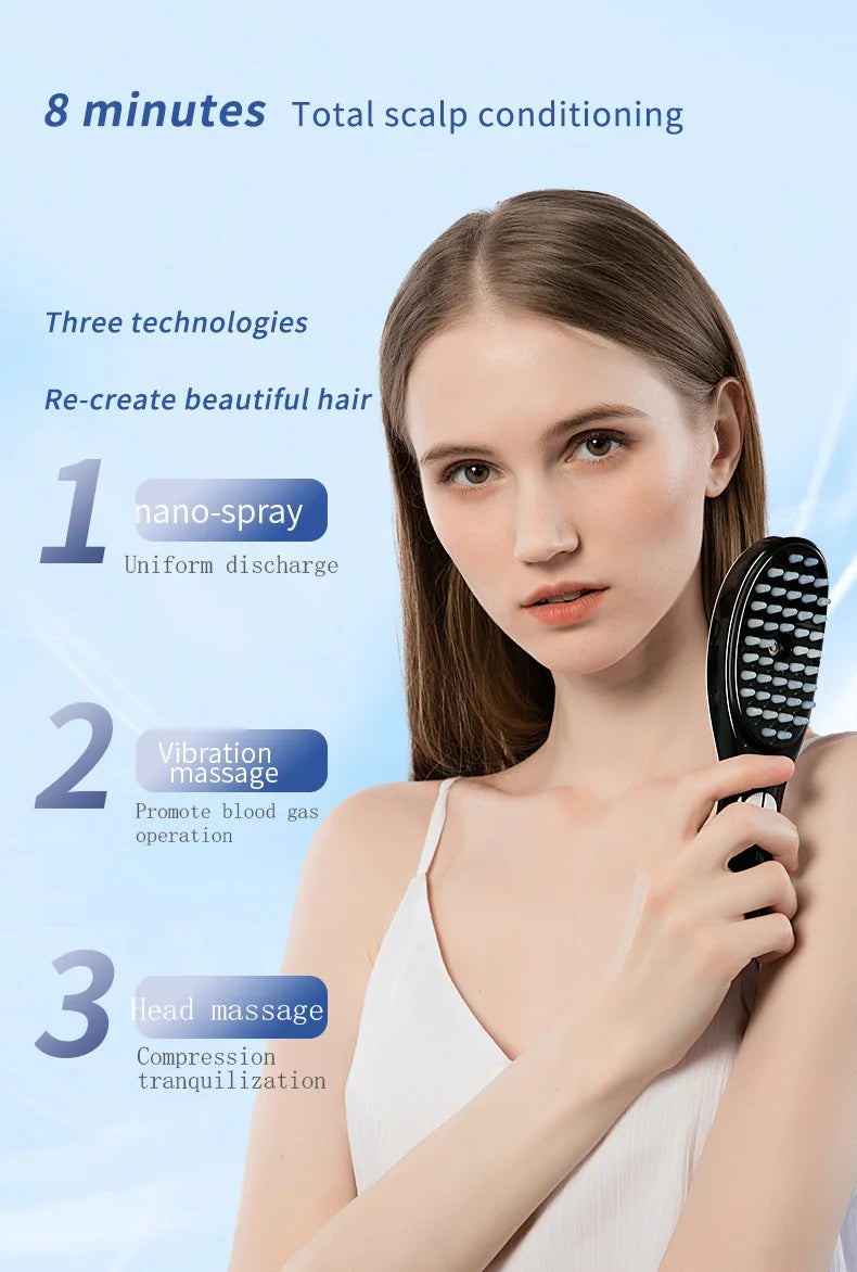 Electric Massage Comb with LED and Vibration