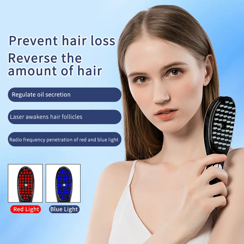 Electric Massage Comb with LED and Vibration