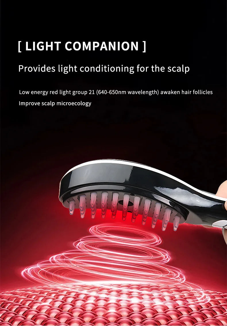 Electric Massage Comb with LED and Vibration