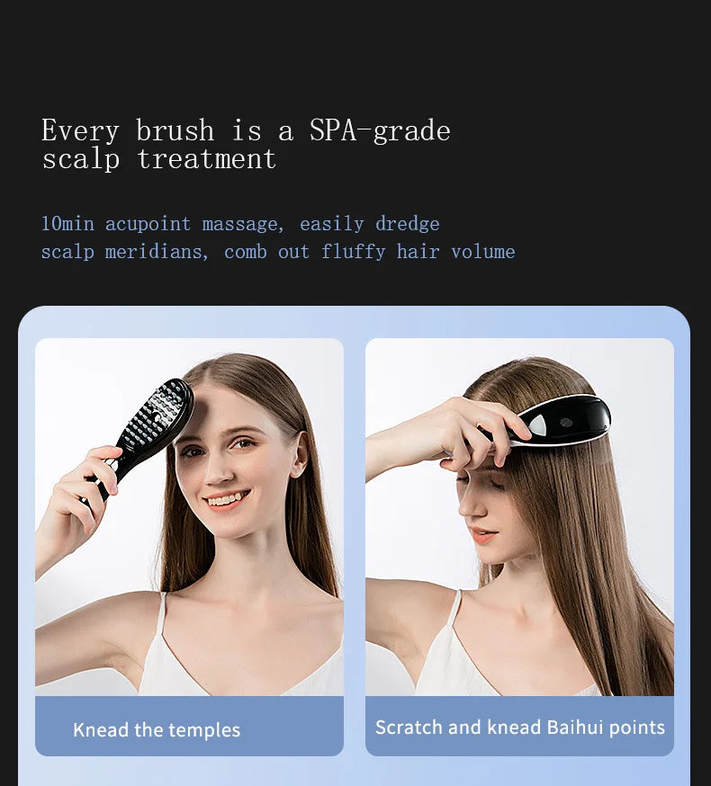 Electric Massage Comb with LED and Vibration