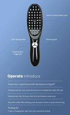Electric Massage Comb with LED and Vibration