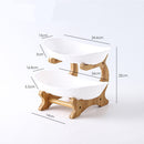 Tabletop Fruit Bowl with Bamboo Stand