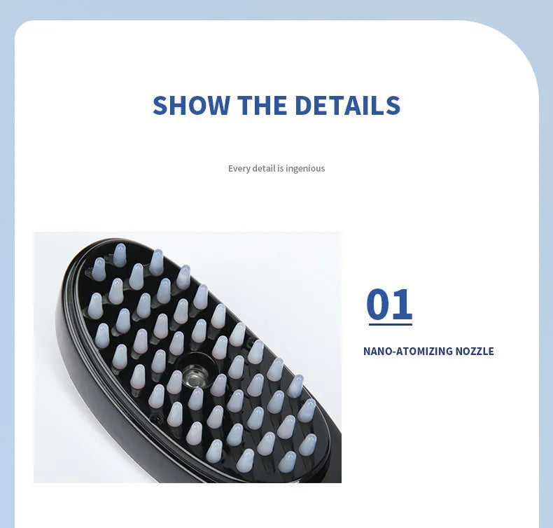 Electric Massage Comb with LED and Vibration
