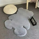 Bear Shaped Plush Bedroom Rug