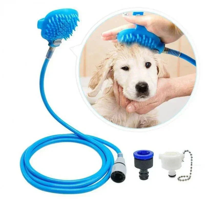 Massage Glove with Silicone Hose for Pet Bath