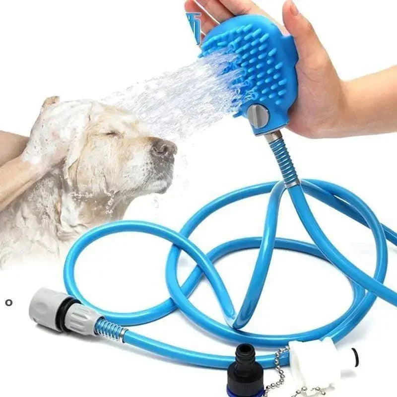 Massage Glove with Silicone Hose for Pet Bath