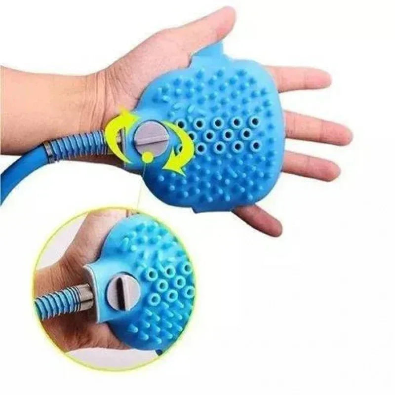 Massage Glove with Silicone Hose for Pet Bath