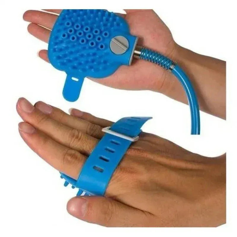 Massage Glove with Silicone Hose for Pet Bath