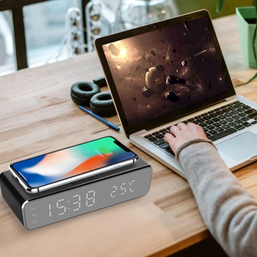 Digital Clock Wireless Cell Phone Charger